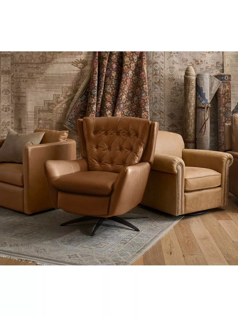 Pottery Barn Vintage Caramel Leather