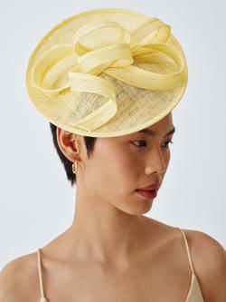 John Lewis Amelie Small Disc Fascinator, Yellow