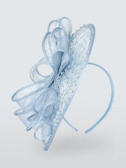John Lewis Camelia Diamante Fascinator - view 2, Light Blue