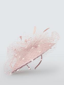 Snoxells Sabrina Medium Disc Fascinator, Light Pink - view 2, Light Pink