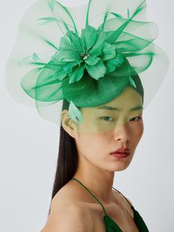 Snoxells Sacha Small Disc Fascinator, Green