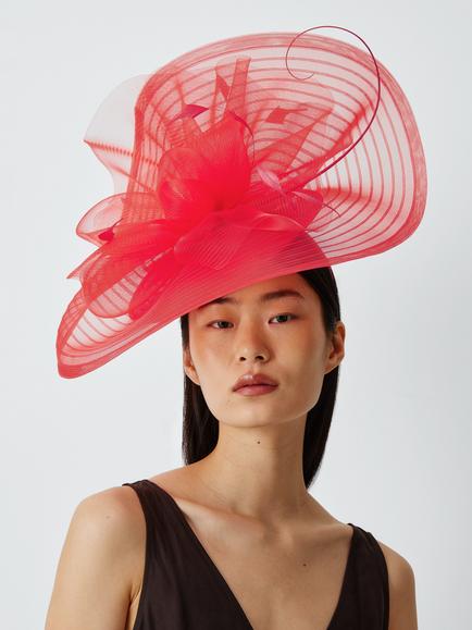 Snoxells Scarlett Medium Disc Fascinator, Red, Red
