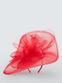 Snoxells Scarlett Medium Disc Fascinator, Red - view 2, Red