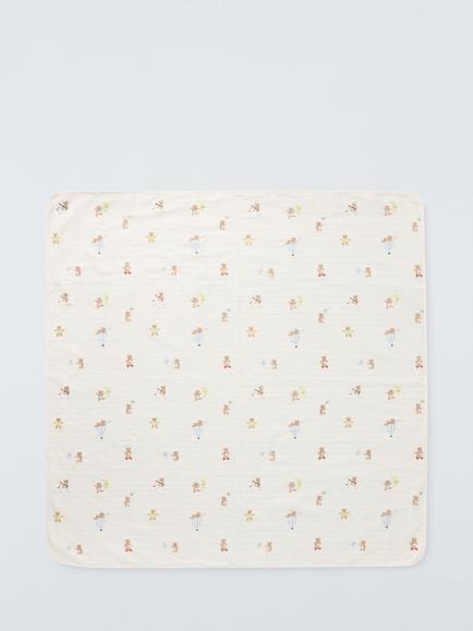 John Lewis Daydream Bear Muslin Blanket, Multi, Multi