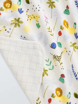 John Lewis Eden Safari Muslin Blanket, Multi - view 2, Multi