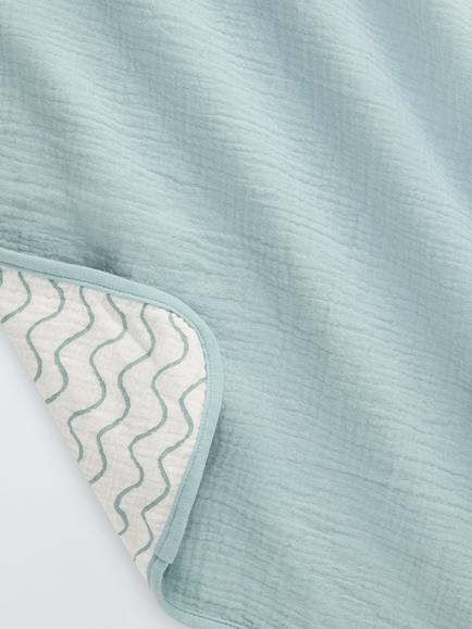 John Lewis Waves Muslin Blanket, Multi