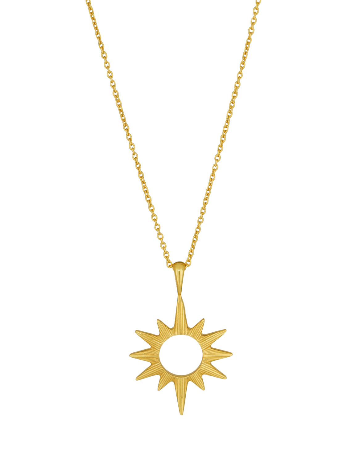 Product image 1 of 5, which shows Ottoman Hands Star Pendant Necklace, Gold
