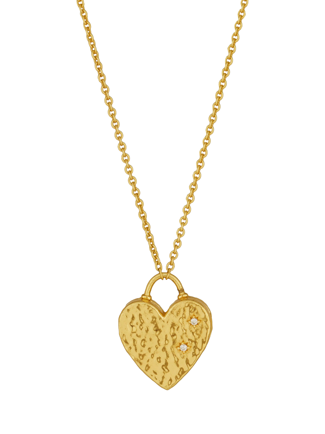 Product image 1 of 7, which shows Ottoman Hands Heart Locket Necklace, Gold
