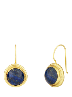 Ottoman Hand Noa Lapis Drop Earrings, Gold, Gold