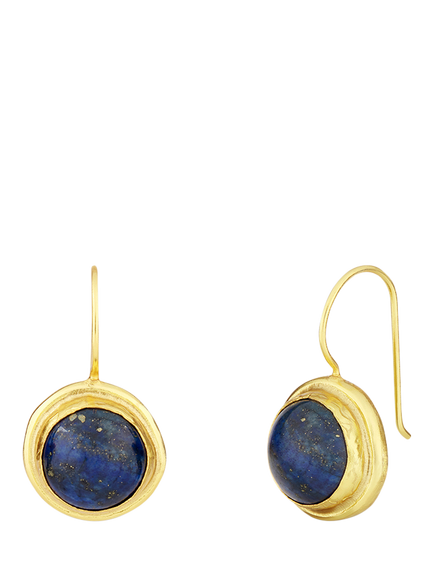 Ottoman Hand Noa Lapis Drop Earrings, Gold, Gold