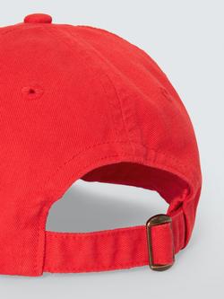 Colorful Standard Cotton Cap, Marine Blue - view 2, Red Tangerine