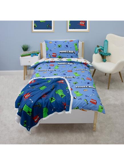 Minecraft Reversible Duvet Cover & Pillowcase Set, Single - view 2, Multi