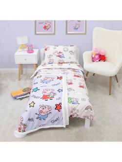 Peppa Pig Reversible Duvet Cover & Pillowcase Set, Cotbed - view 2, Multi