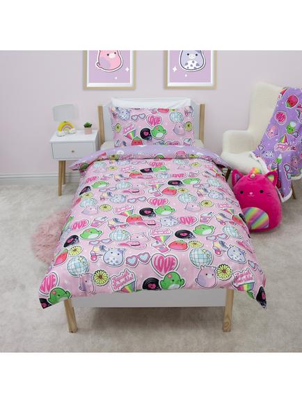 Squishmallows Reversible Duvet Cover & Pillowcase Set, Single - view 2, Multi