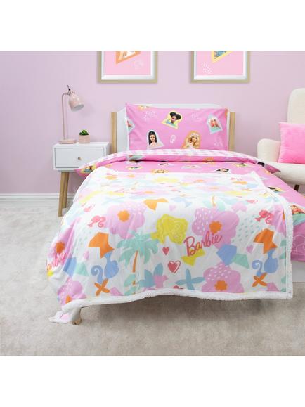 Barbie Sherpa Fleece Blanket - view 2, Multi