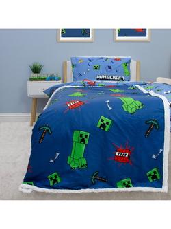 Minecraft Sherpa Fleece Blanket - view 2, Multi