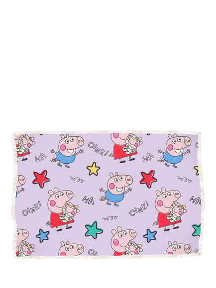 Peppa Pig Sherpa Fleece Blanket, Multi