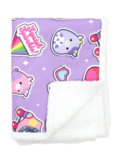 Squishmallows Sherpa Fleece Blanket, Multi
