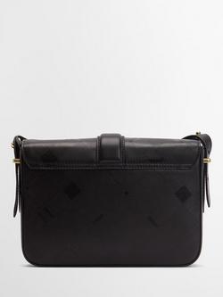 Barbour Rosa Leather Crossbody Bag, Black/Deboss Tartan - view 2, Black/ Deboss Tartan