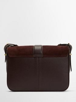 Barbour Rosa Suede & Leather Crossbody Bag - view 2, Dark Brown