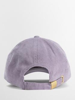 Barbour Oakley Corduroy Baseball Cap, Heather Mist - view 2, Purple
