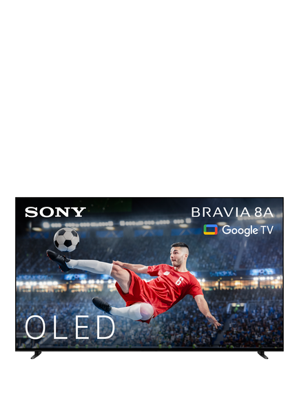 Sony Bravia 8A K65XR8A1B (2025) OLED HDR 4K Ultra HD Smart Google TV, 65 inch with Dolby Atmos, Dark Silver, Dark Silver