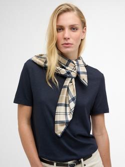 Barbour Kinsale Tartan Scarf, Dress Indigo Tartan - view 2, Dress Indigo Tartan