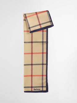 Barbour Mackworth Tartan Scarf, Beige Tattersall, Beige Tattersall