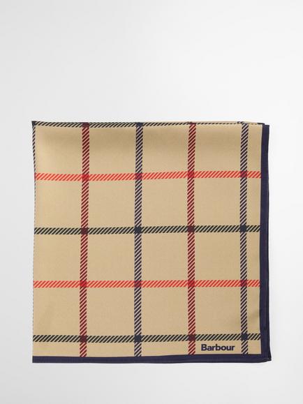 Barbour Mackworth Tartan Scarf, Beige Tattersall, Beige Tattersall
