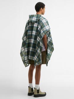 Barbour Tartan Packaway Showerproof Poncho, Ancient Tartan - view 2, Ancient Tartan