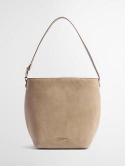 Barbour Cedar Pure Suede Shoulder Bag, Sand, Sand