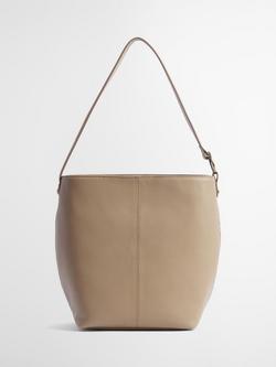 Barbour Cedar Pure Suede Shoulder Bag, Sand - view 2, Sand