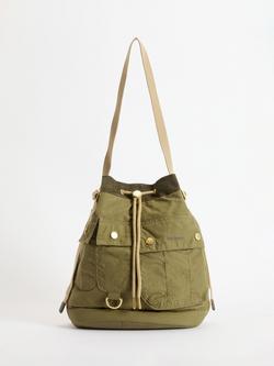 Barbour Mia Drawstring Tote Bag, Dusky Green, Dusky Green
