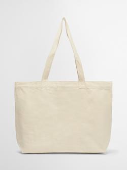 Barbour Varsity Logo Tote Bag, Red Logo - view 2, Red Logo