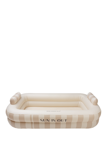 Swim Essentials Saint Tropez Inflatable Paddling Pool, Beige, Multi
