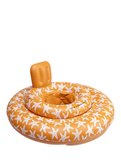 Swim Essentials Baby Sea Star Print Inflatable Float, Soft Orange, Multi