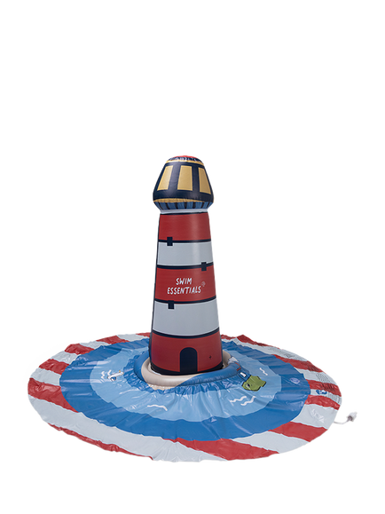 Swim Essentials Lighthouse Sprinkler Water Playmat, Red/White, Multi