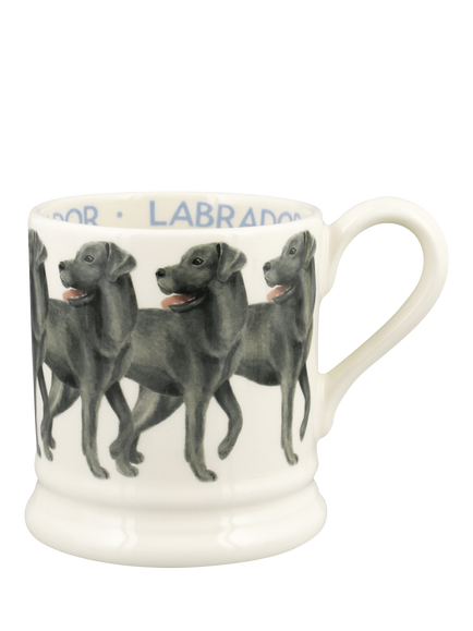 Emma Bridgewater Black Labrador Half Pint Earthenware Mug, 300ml, Multi
