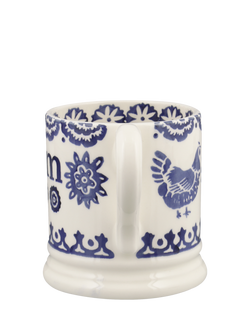 Emma Bridgewater Blue Hen 'Mum' Half Pint Earthenware Mug, 300ml - view 2, Multi