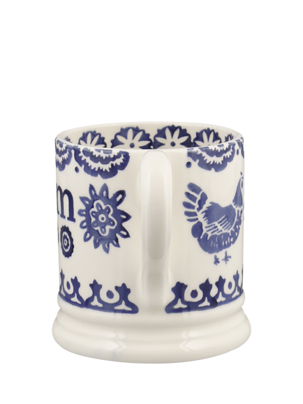 Emma Bridgewater Blue Hen 'Mum' Half Pint Earthenware Mug, 300ml - view 2, Multi
