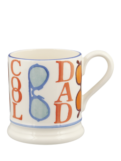 Emma Bridgewater 'Cool Dad' Earthenware Half Pint Mug, 300ml, Multi