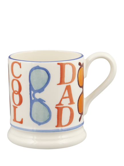 Emma Bridgewater 'Cool Dad' Earthenware Half Pint Mug, 300ml, Multi