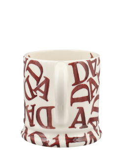 Emma Bridgewater DAD Half Pint Earthenware Mug, 300ml, Red - view 2, Multi
