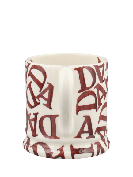 Emma Bridgewater DAD Half Pint Earthenware Mug, 300ml, Red - view 2, Multi