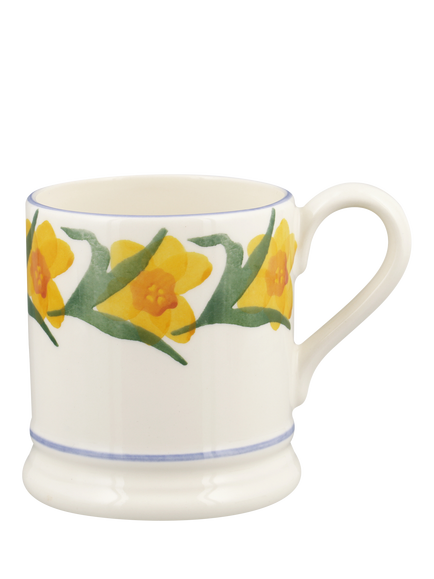 Emma Bridgewater Windblown Daffodils Half Pint Earthenware Mug, 300ml, Multi