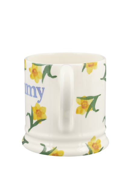 Emma Bridgewater Windblown Daffodils 'Mummy' Half Pint Earthenware Mug, 300ml - view 2, Multi