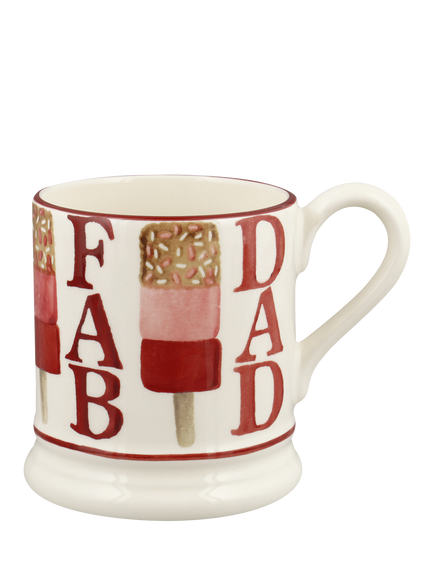Emma Bridgewater Fab Dad Half Pint Earthenware Mug, 300ml, Multi