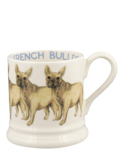 Emma Bridgewater French Bulldog Half Pint Earthenware Mug, 300ml, Multi