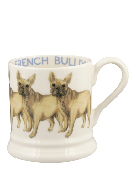 Emma Bridgewater French Bulldog Half Pint Earthenware Mug, 300ml, Multi