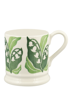 Emma Bridgewater Lily of the Valley Earthenware Half Pint Mug, 300ml, Multi